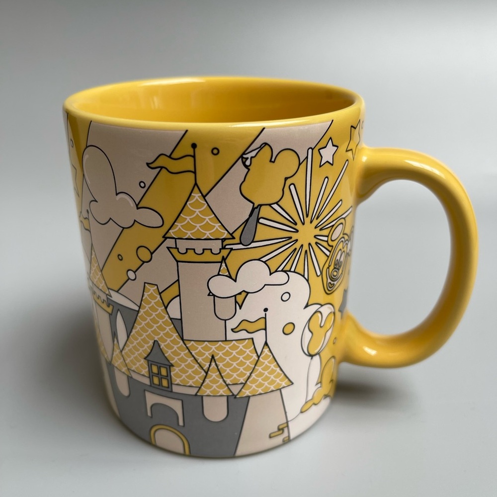 Disney Parks Fantasyland Castle and Icons High Gloss Glaze Mug